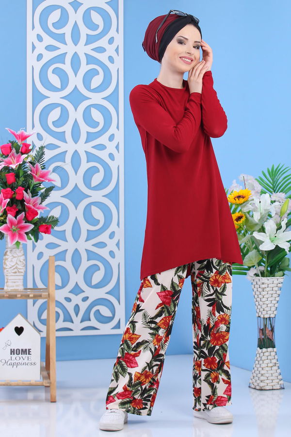 Tunik Pantolon - Bordo 02 7353 Bordo - 7353 BORDO