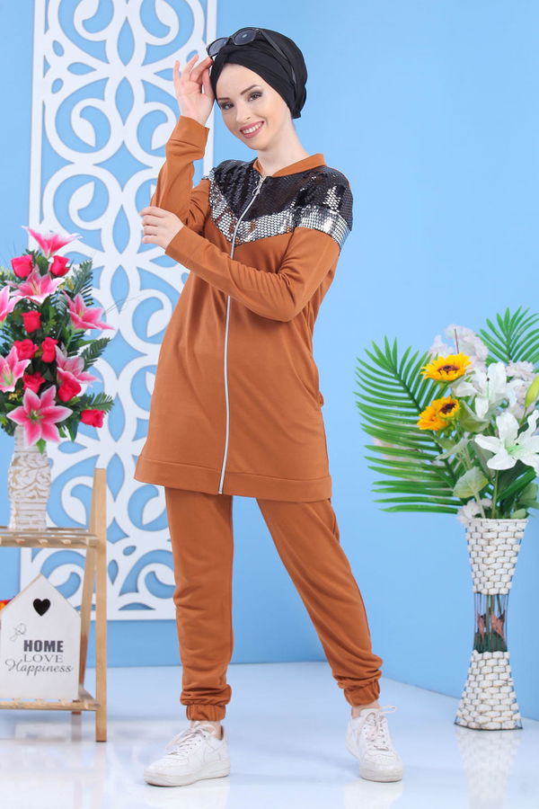 Tunik Pantolon - Taba 02 7354 Taba - 7354 TABA