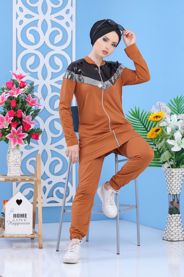 Tunik Pantolon - Taba 02 7354 Taba - 7354 TABA
