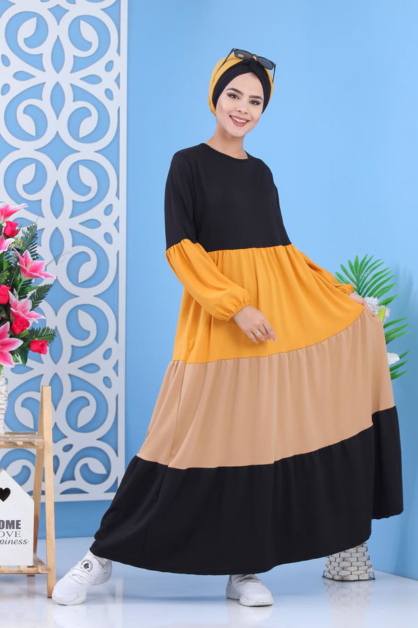 Elbise - Siyah Hardal 02 7356 Siyah - 7356