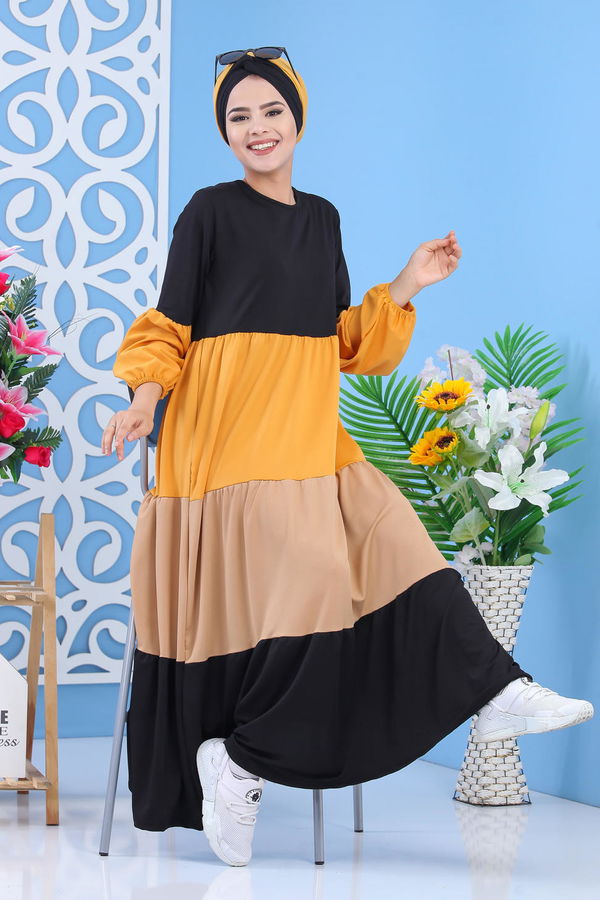 Elbise - Siyah Hardal 02 7356 Siyah - 7356