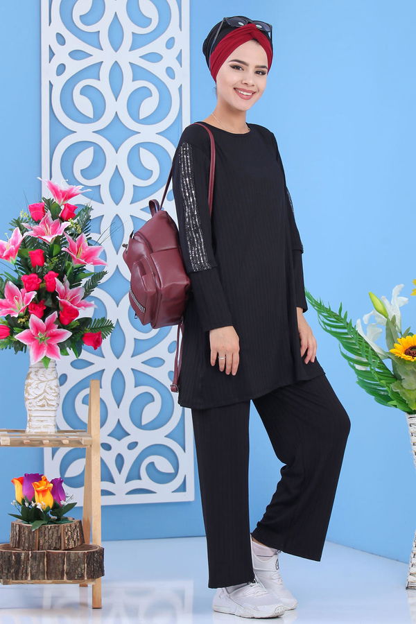Tunik Pantolon Siyah - 02 7372 Siyah - 7372