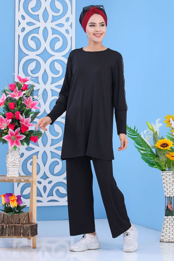Tunik Pantolon Siyah - 02 7372 Siyah - 7372