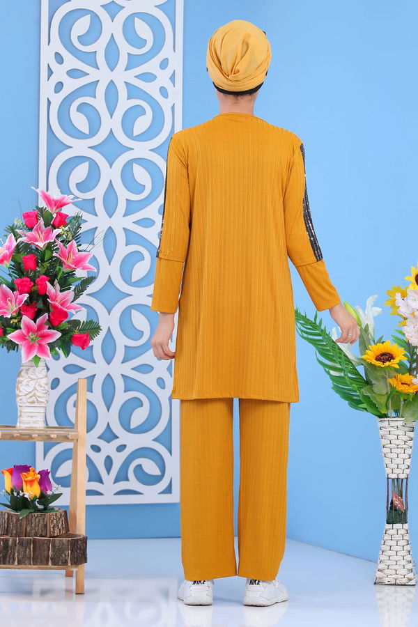 Tunik Pantolon Hardal - 02 7372 Sarı - 7372