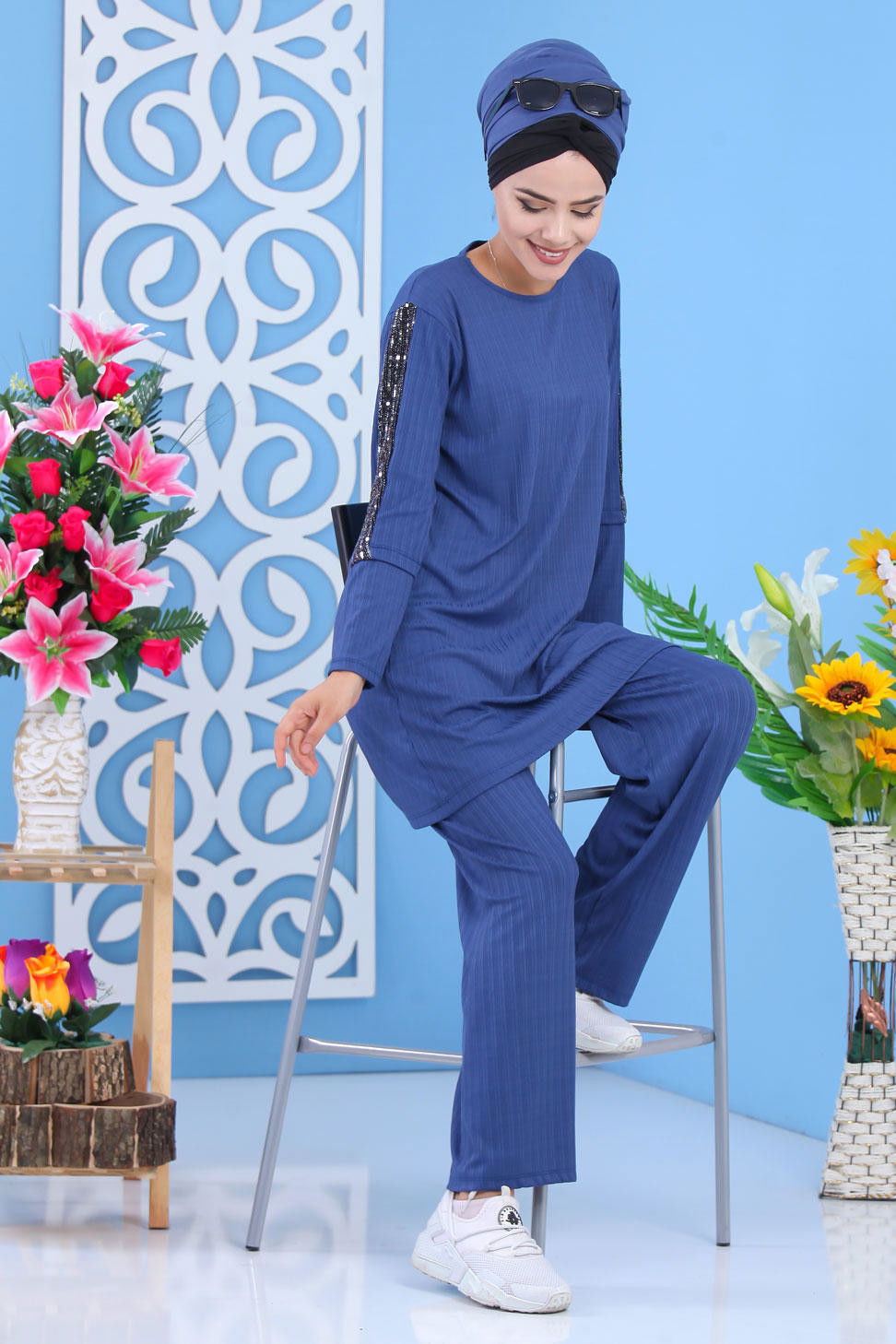 Tunik Pantolon İndigo - 02 7372 Mavi - 7372