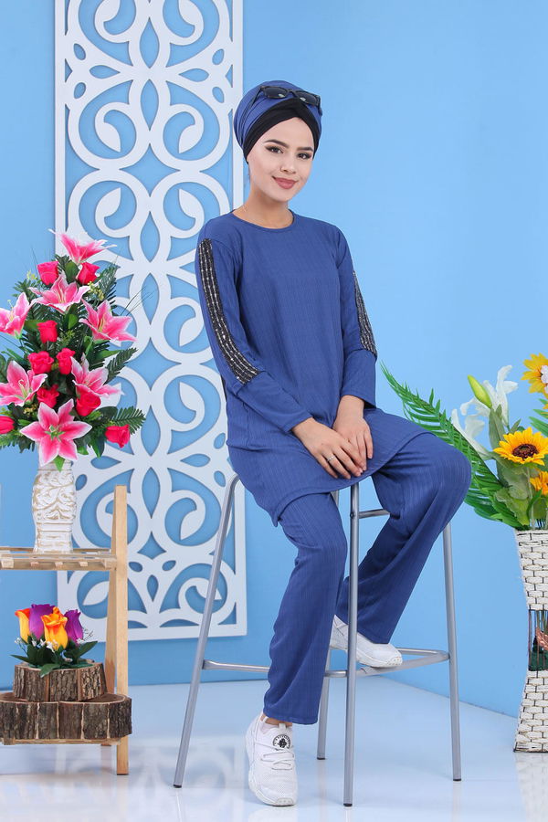Tunik Pantolon İndigo - 02 7372 Mavi - 7372