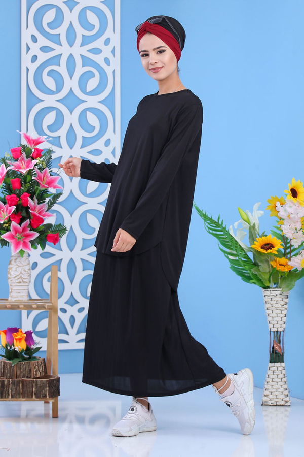 Etek Tunik Siyah Siyah - 7371