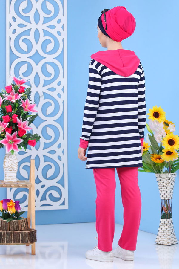 Tunik Pantolon Takım Haki Fuşya - 5133 FUŞYA