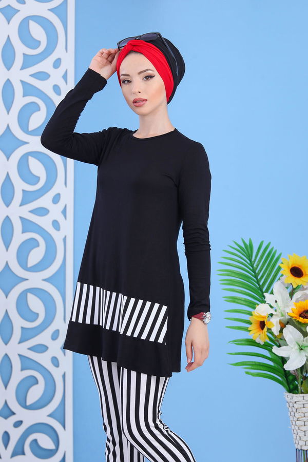 Tunik Pantolon Siyah - 02 7379 Siyah - 7379