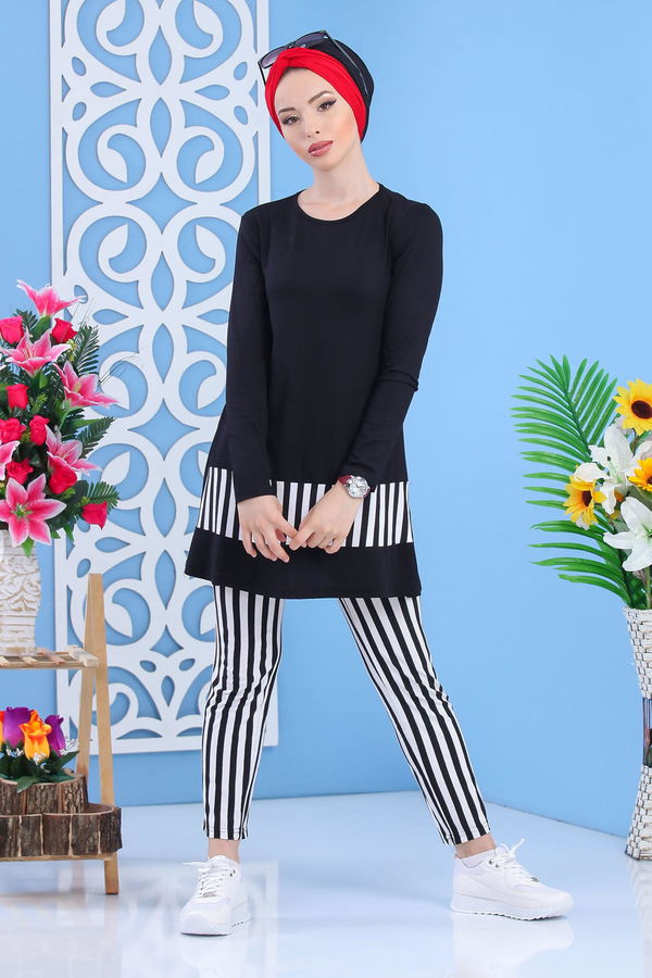 Tunik Pantolon Siyah - 02 7379 Siyah - 7379
