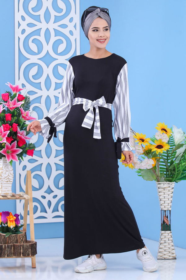 Elbise Siyah Gri - 03 5140 Siyah - 5140