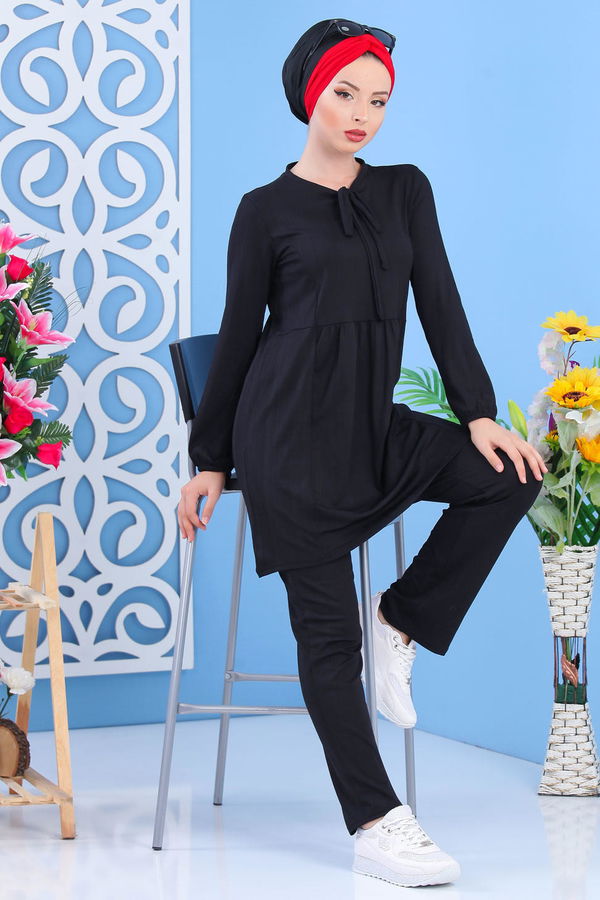 Tunik Pantolon Siyah Siyah - 7397