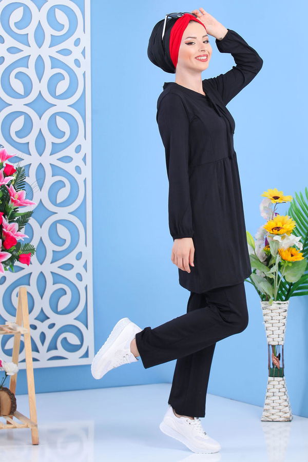 Tunik Pantolon Siyah Siyah - 7397