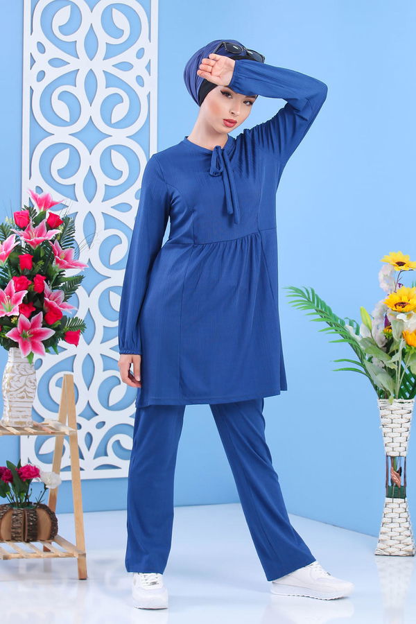 Tunik Pantolon Siyah Mavi - 7397