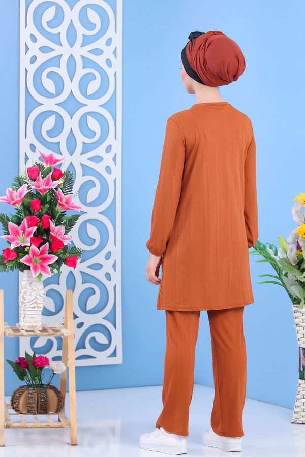 Tunik Pantolon Siyah Kiremit - 7397