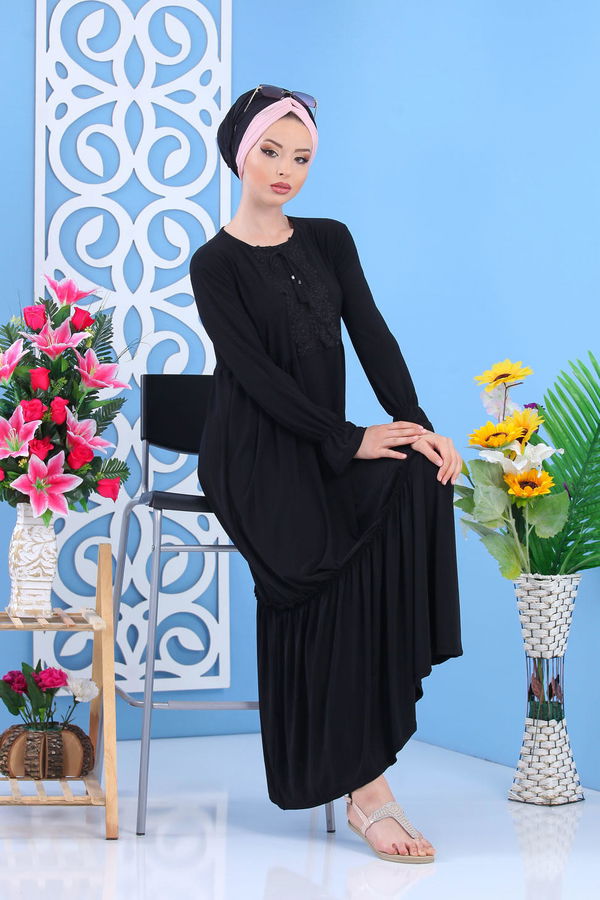 Elbise Siyah - 02 7395 Siyah - 7395