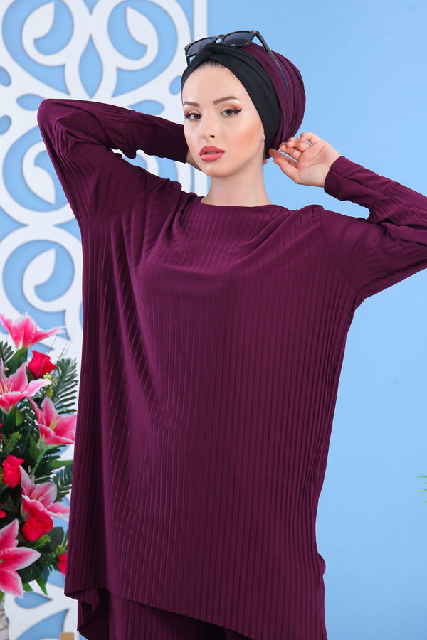 Tunik Pantolon Mor - 02 7404 Mor - 7404