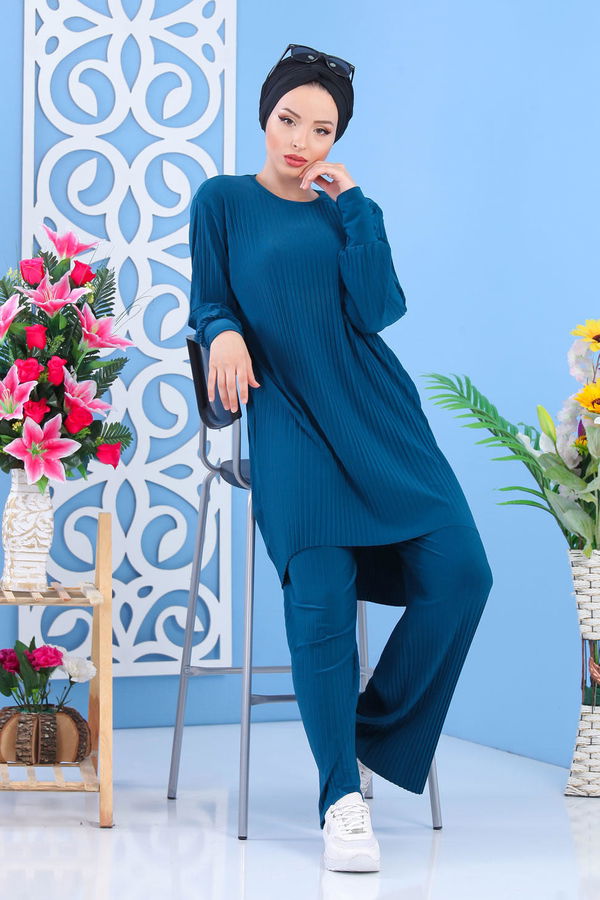 Tunik Pantolon Zümrüt - 02 7404 Yeşil - 7404