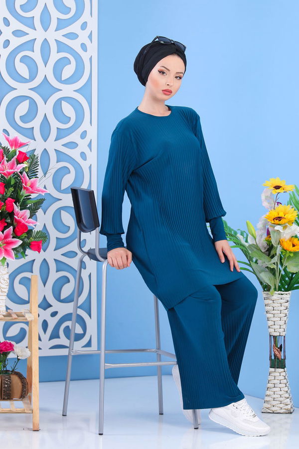 Tunik Pantolon Zümrüt - 02 7404 Yeşil - 7404