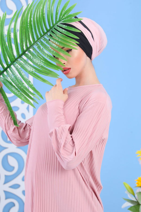 Tunik Pantolon Pudra - 02 7404 Pembe - 7404