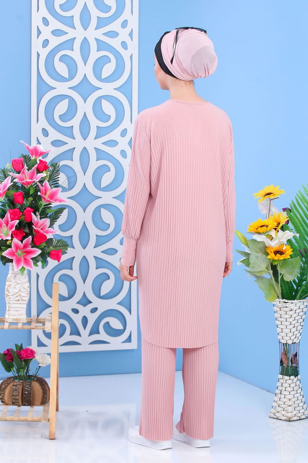 Tunik Pantolon Pudra - 02 7404 Pembe - 7404