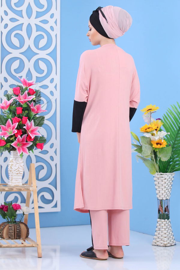 Tunik Pantolon Pudra - 02 7406 Pembe - 7406