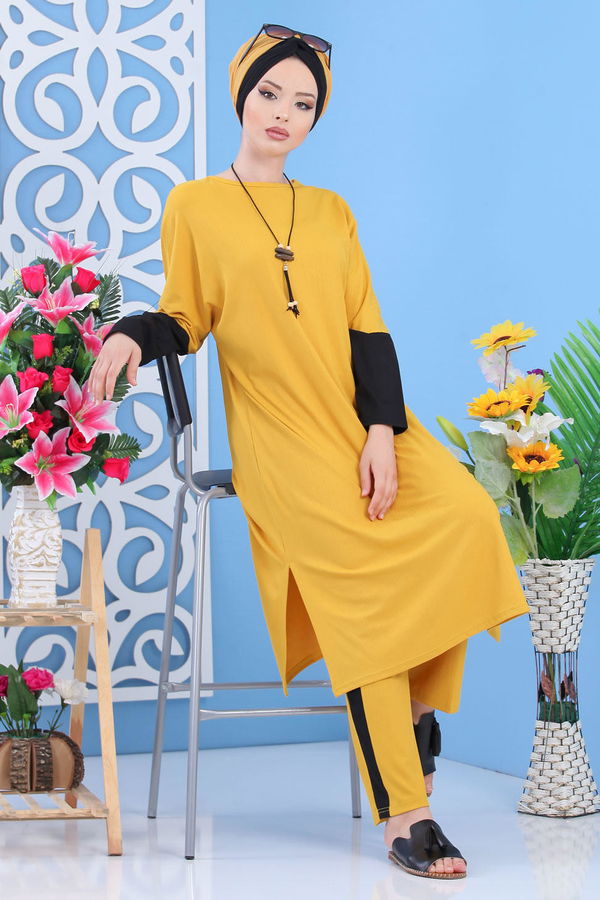 Tunik Pantolon Sarı - 02 7406 Sarı - 7406
