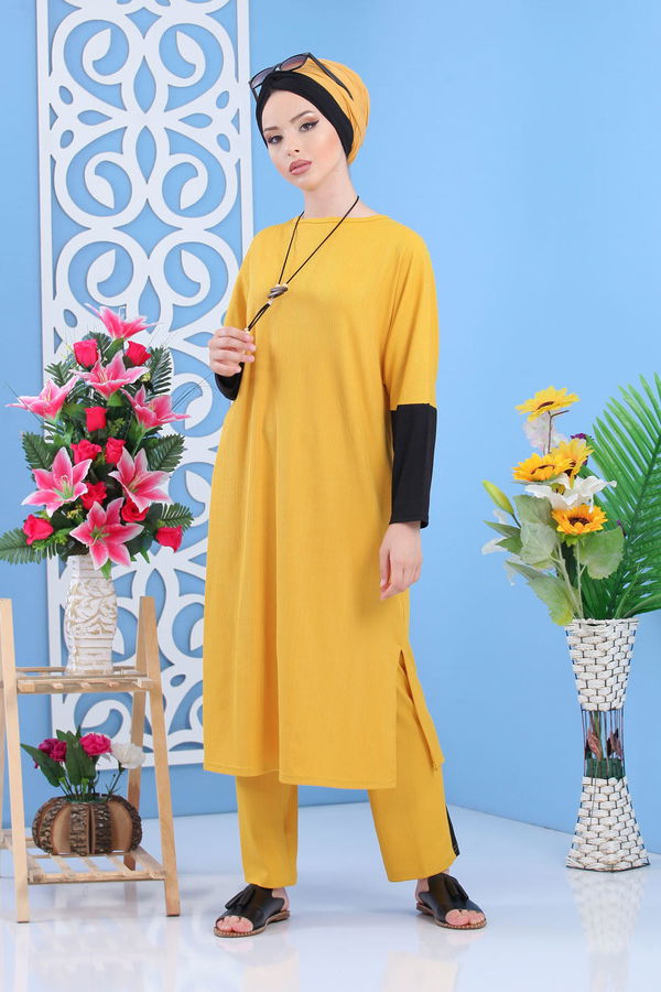 Tunik Pantolon Sarı - 02 7406 Sarı - 7406