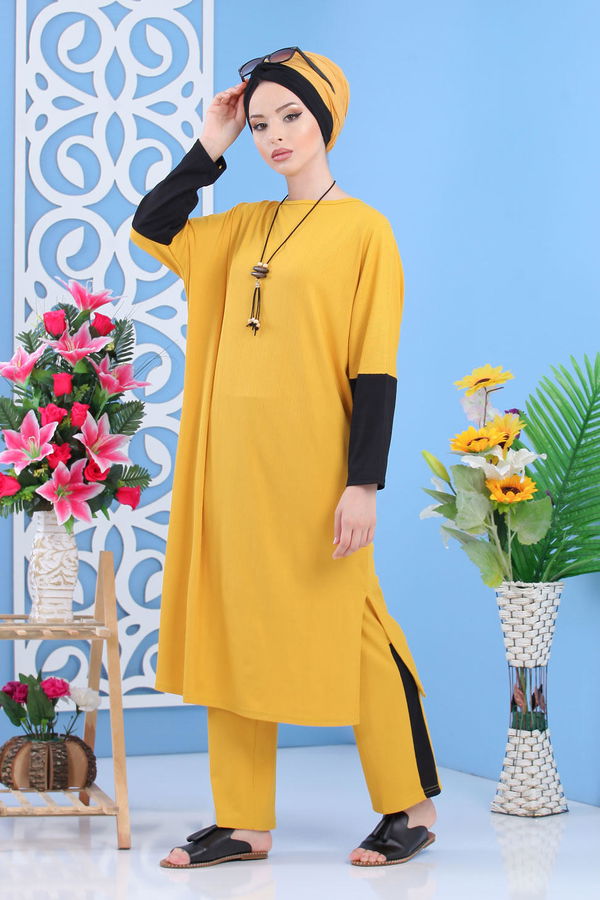 Tunik Pantolon Sarı - 02 7406 Sarı - 7406