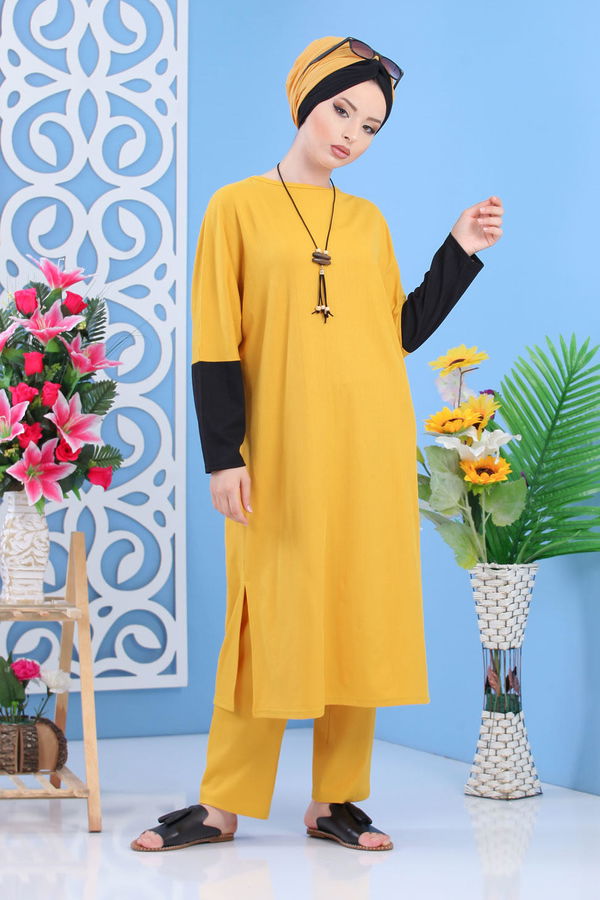 Tunik Pantolon Sarı - 02 7406 Sarı - 7406