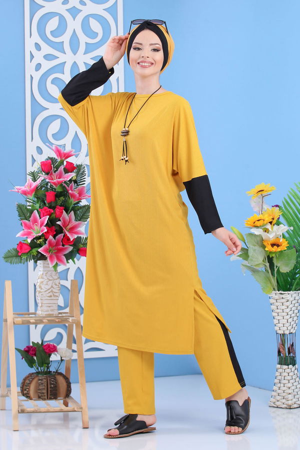Tunik Pantolon Sarı - 02 7406 Sarı - 7406