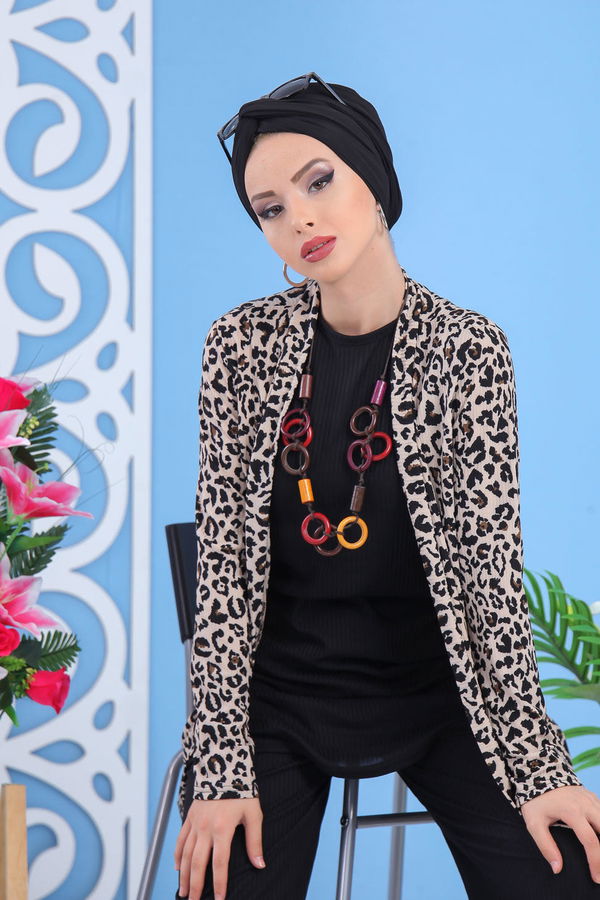Hırka Jile Kombin Vizon 02 Vizon - 7481