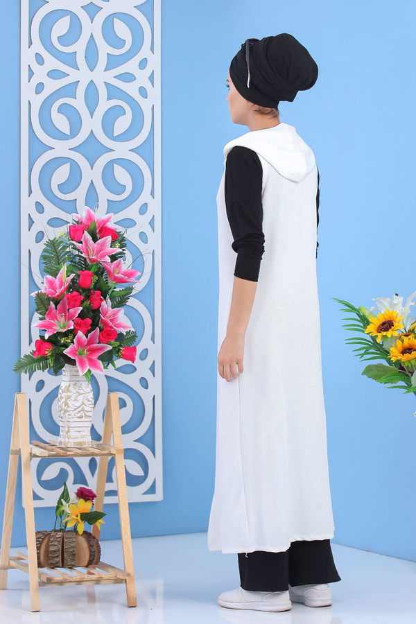 Yelek Canta Beyaz Siyah - 02 7486 Beyaz - 7486