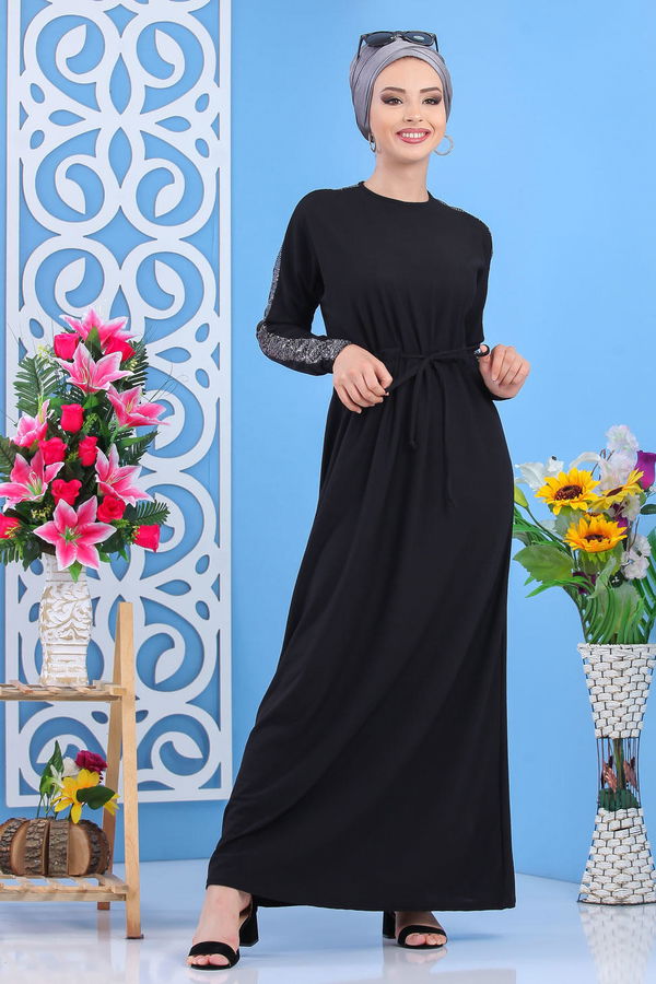 Elbise Siyah Siyah - 7510