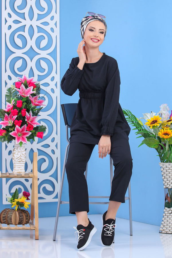 Tunik Pantolon Siyah Siyah - 7530