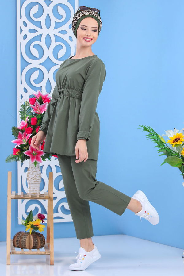 Tunik Pantolon Siyah Haki - 7530 HAKİ