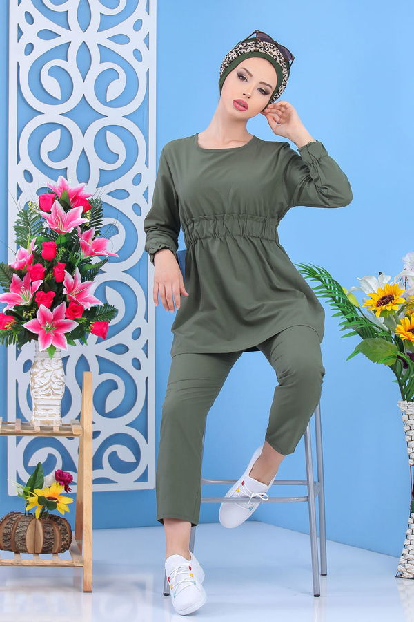 Tunik Pantolon Siyah Haki - 7530 HAKİ