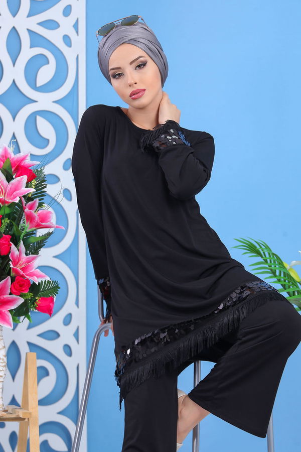 Tunik Pantolon Siyah Siyah - 7531 SİYAH