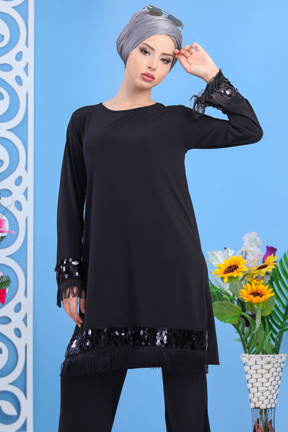 Tunik Pantolon Siyah Siyah - 7531 SİYAH