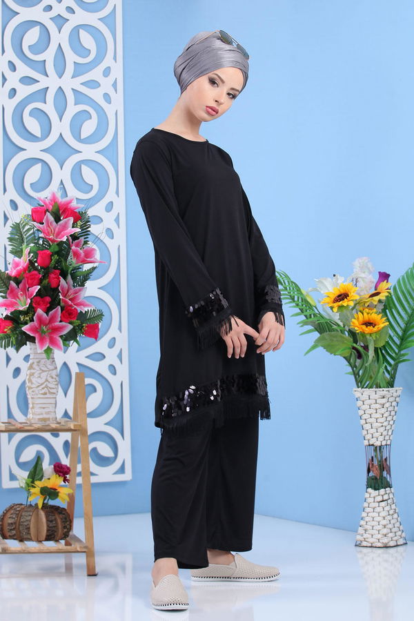 Tunik Pantolon Siyah Siyah - 7531 SİYAH