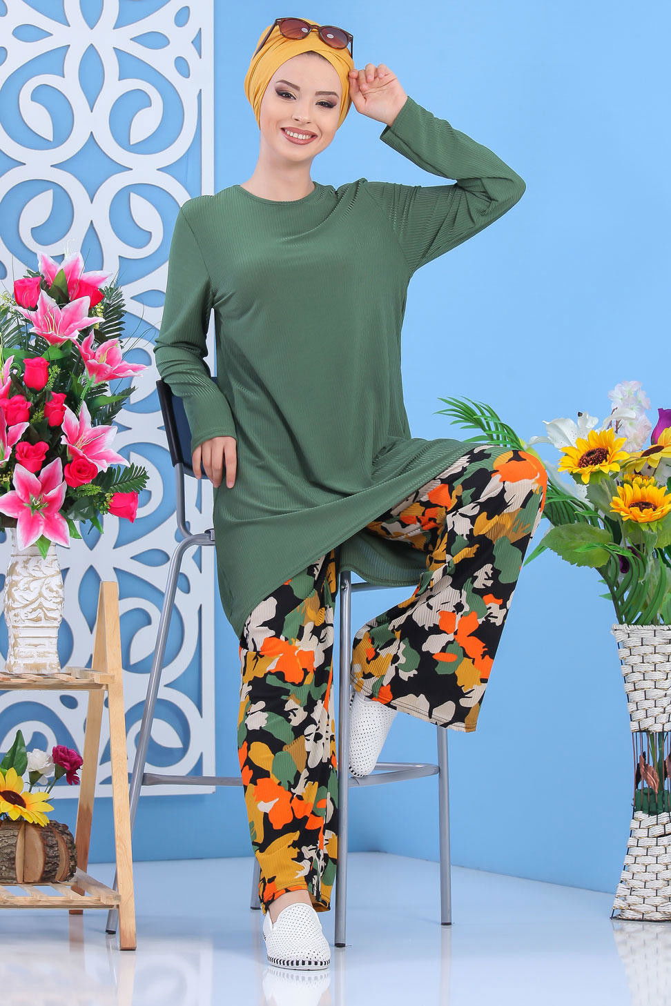 Tunik Pantolon Haki Haki - 7557 HAKİ