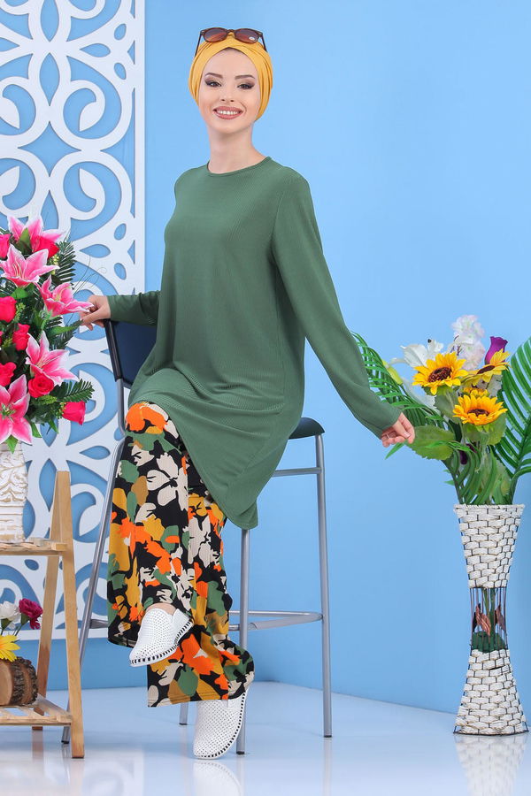 Tunik Pantolon Haki Haki - 7557 HAKİ