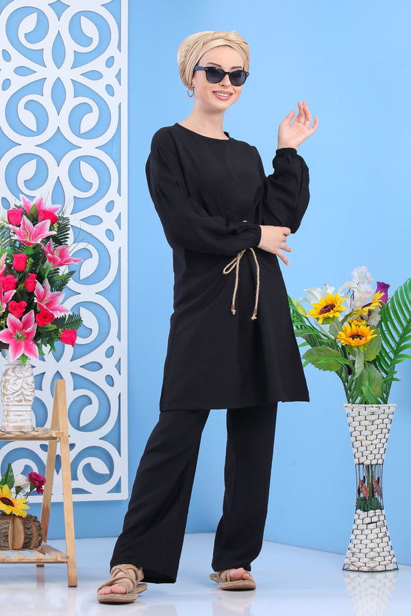 Tunik Pantolon Siyah  Siyah - 7561 SİYAH