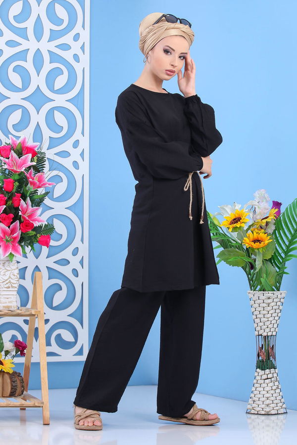Tunik Pantolon Siyah  Siyah - 7561 SİYAH