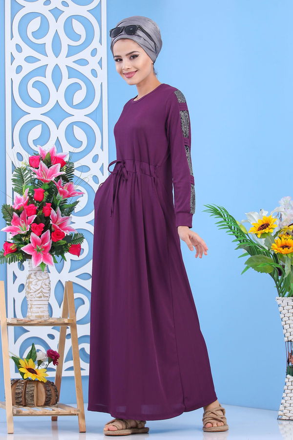 Elbise Siyah  Mürdüm - 7562 MÜRDÜM