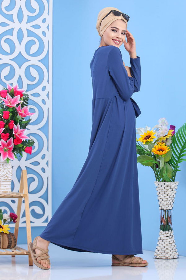 Elbise Siyah  Mavi - 7564 MAVİ