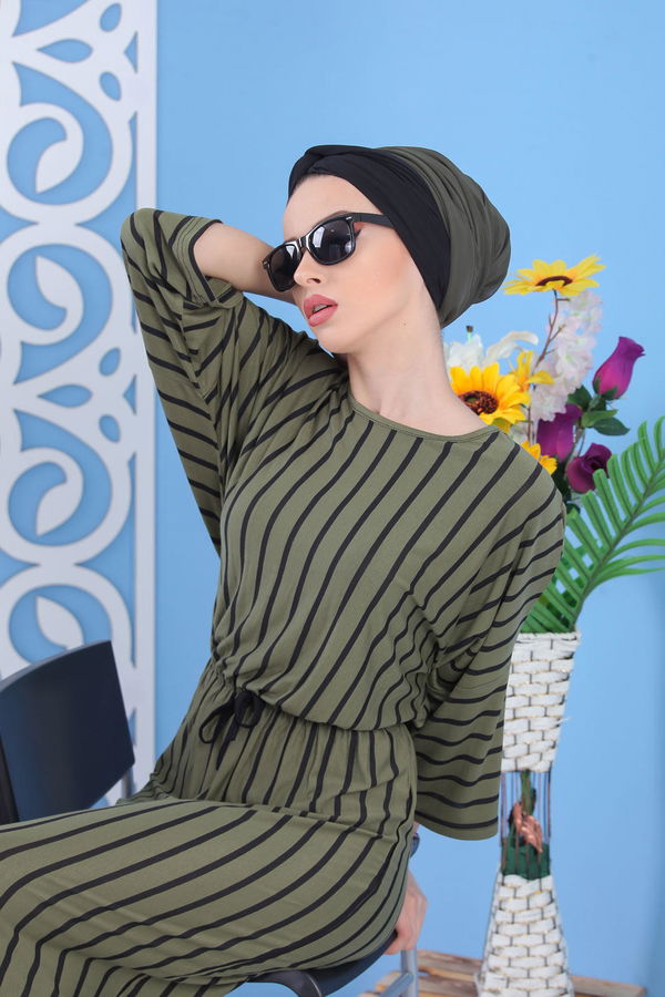 Elbise Haki Haki - 5149 HAKİ