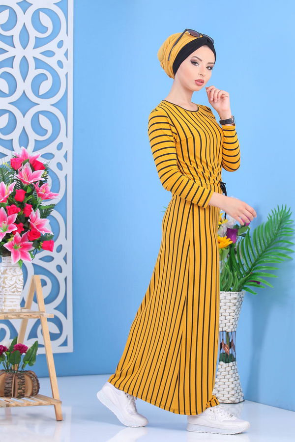 Elbise Haki Sarı - 5151