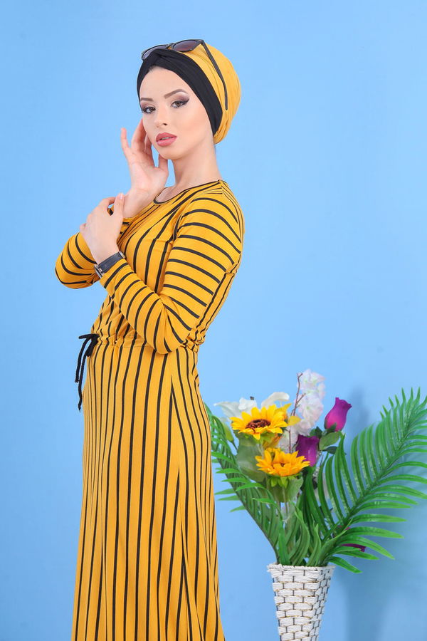 Elbise Haki Sarı - 5151