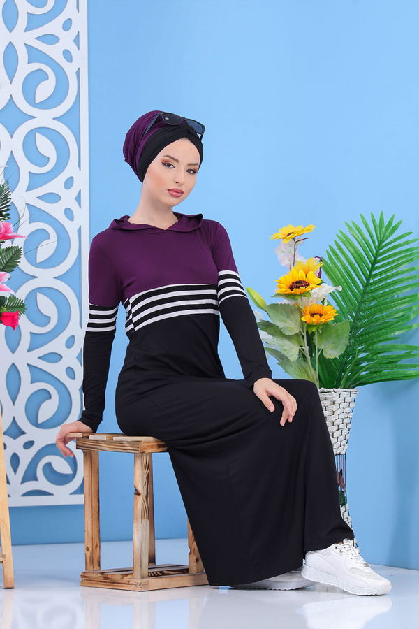 Elbise Siyah Mürdüm - 03 5147 Mürdüm - 5147